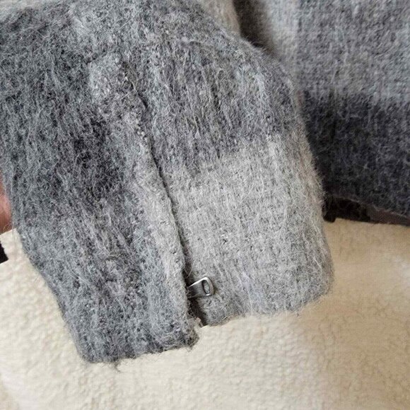 Talbots Jacket Full Zip with Collar Womens Medium Gray Pockets Blended Materials - Picture 5 of 10